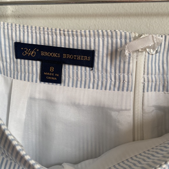 Brook Brothers Blue and White Striped Pencil Skirt - Picture 4 of 9